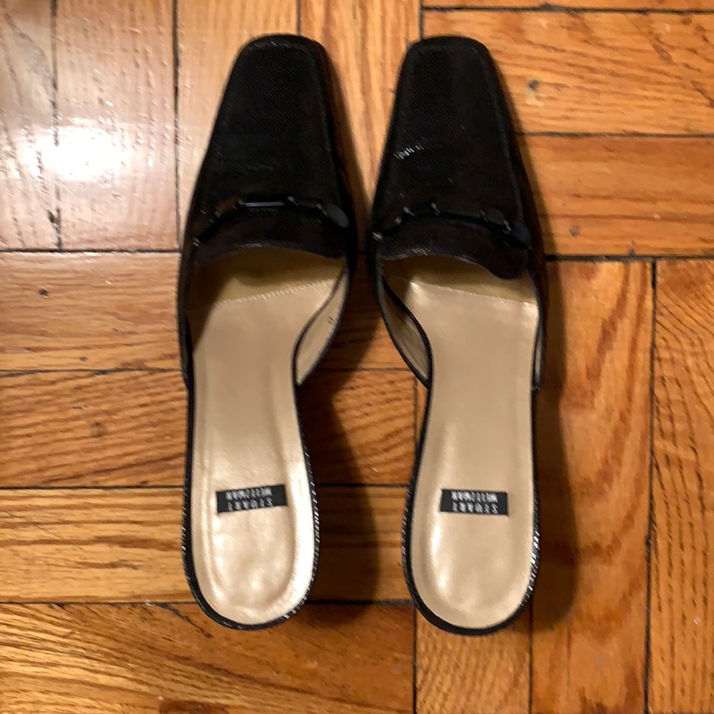 Stuart Weitzman Shellgame Black Heather Nappa Loa… - image 1